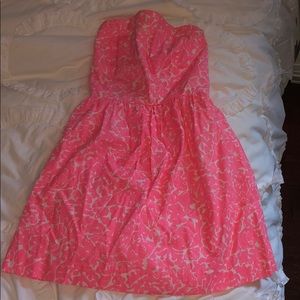 Pink strapless Lilly Pulitzer dress